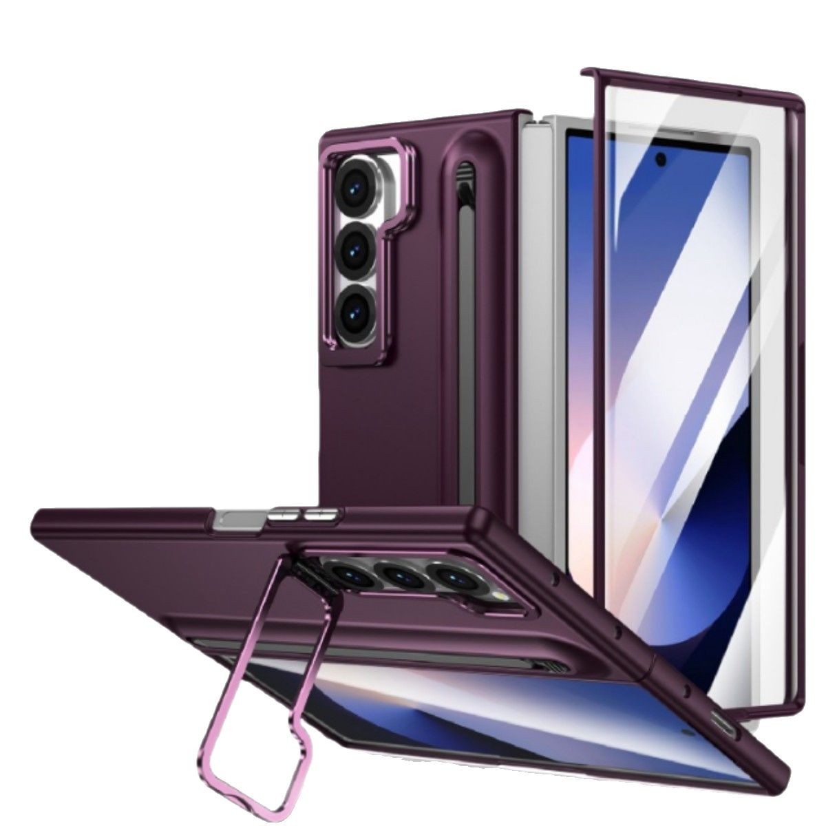 เหมาะสำหรับ Samsung Z Fold6/5/4/3 เคสป้องกันปากกาแบบยืดหยุ่นสำหรับเลนส์ใหม่