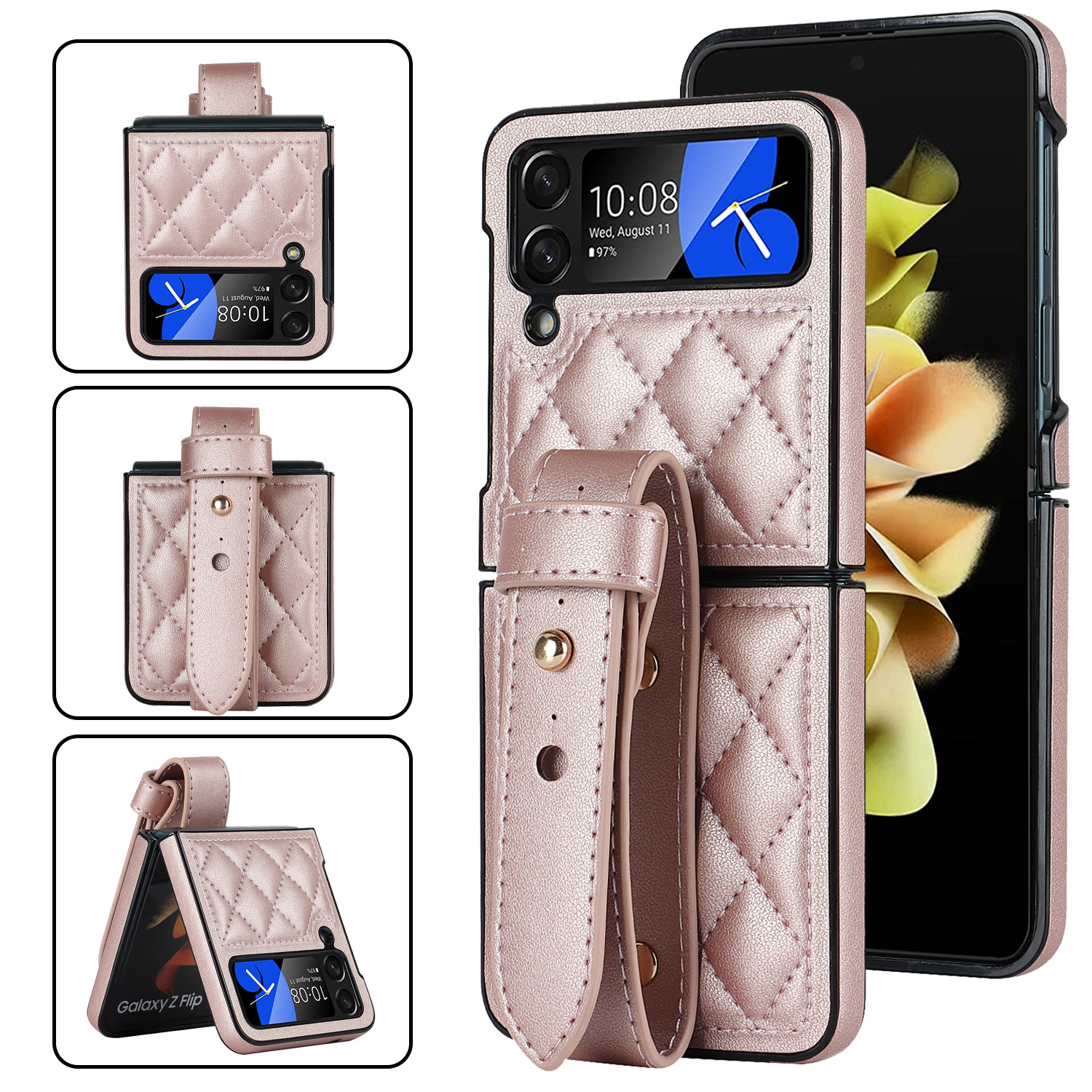 สำหรับ Samsung Z Flip5/4/3 สายรัดข้อมือใส่โทรศัพท์กรณี