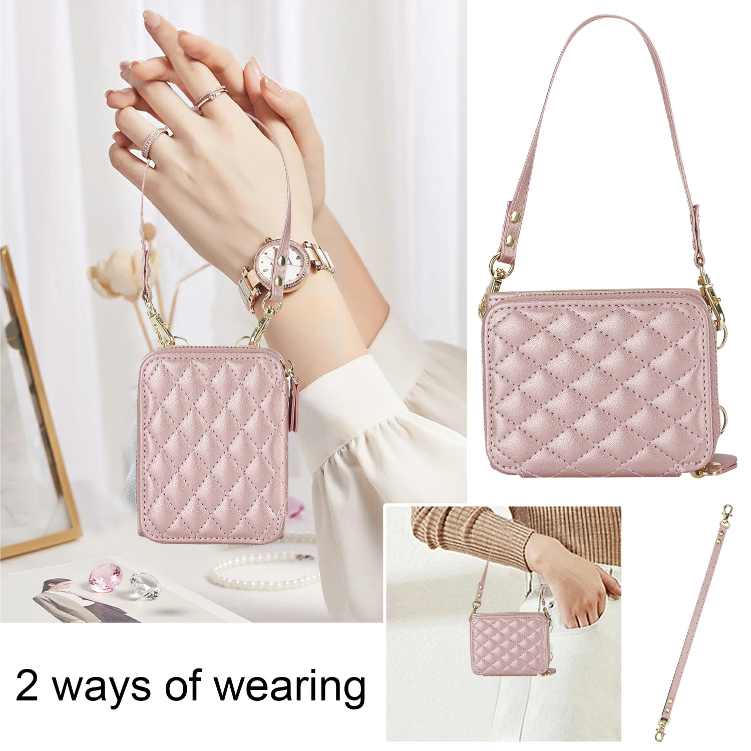 Suitable for Samsung Z Flip5/4/3 zipper card holder mobile phone case