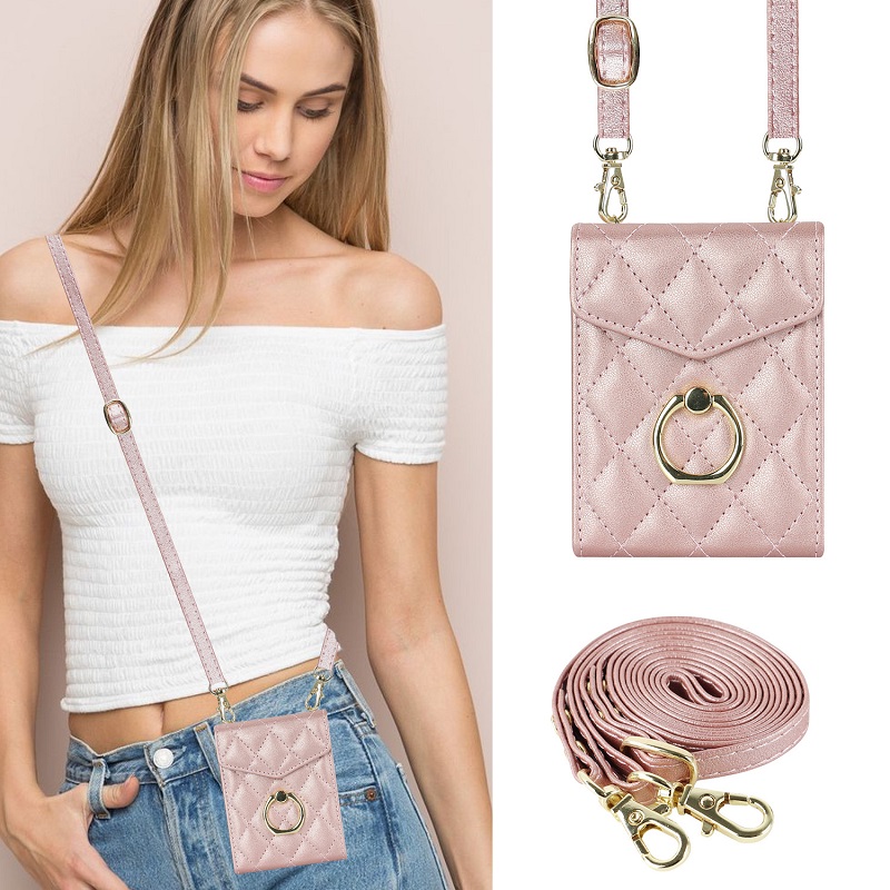 Samsung Galaxy Z Flip4/3 5G New Accordion Card Holder Crossbody with Ring Phone Case