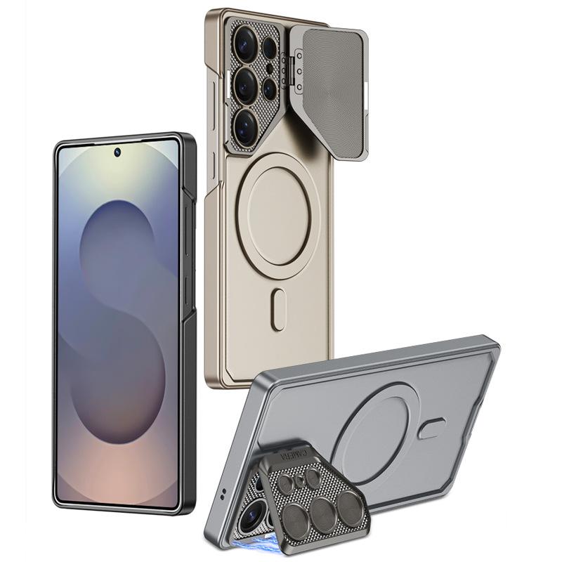 適用於三星S25Ultra/S24U/S23U新款鏡頭支架磁吸無線充手機殼