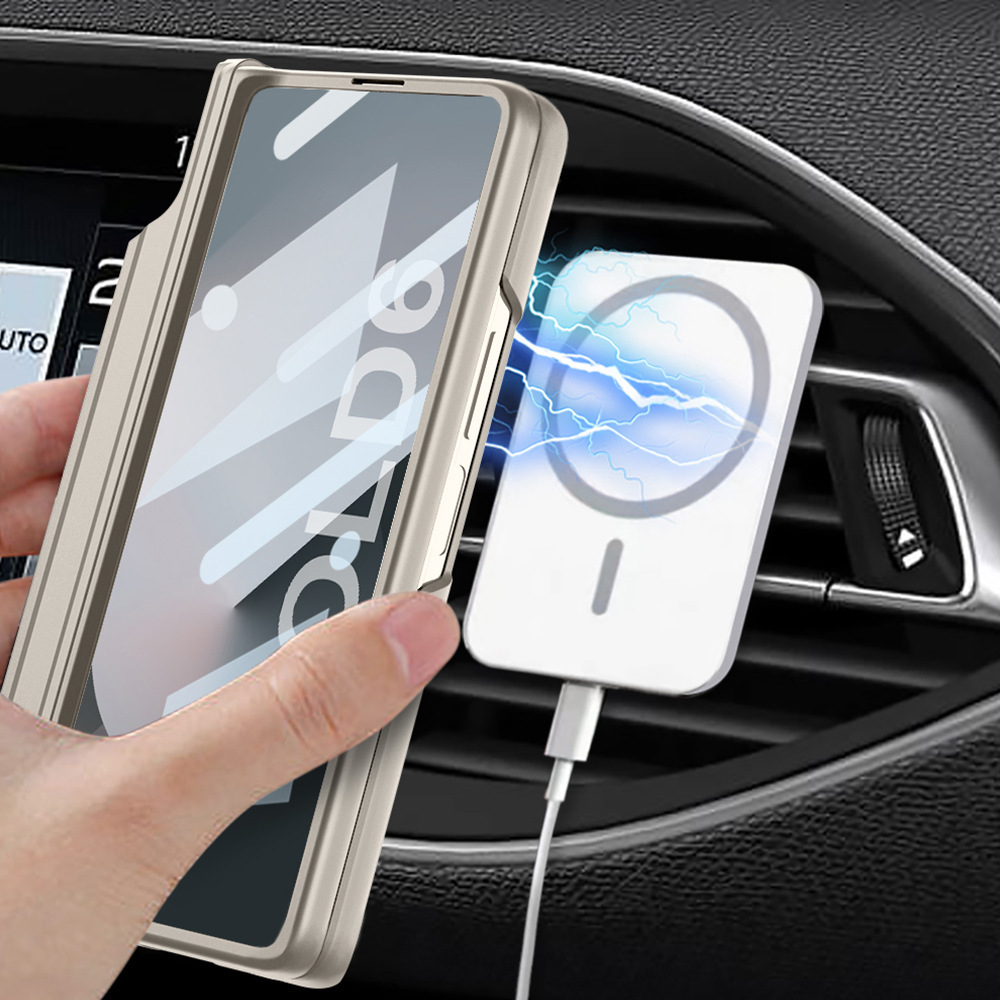 兼容三星 Z FOLD6/5/4/3 磁性無線充電手機殼 帶筆槽和手機支架