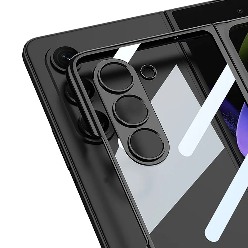 เหมาะสำหรับ Samsung Z Fold5/4/3 เคสป้องกันกระจก Phantom เคลือบด้วยไฟฟ้า