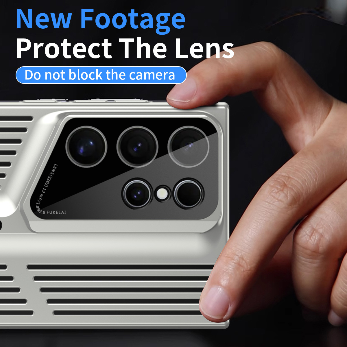 เหมาะสำหรับ Samsung S24/23/22 ซีรีส์ใหม่เคสโทรศัพท์มือถือระบายความร้อนด้วยใบมีดบางเฉียบ