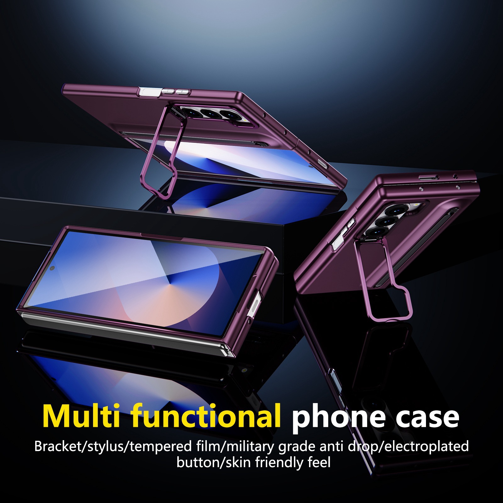 เหมาะสำหรับ Samsung Z Fold6/5/4/3 เคสป้องกันปากกาแบบยืดหยุ่นสำหรับเลนส์ใหม่