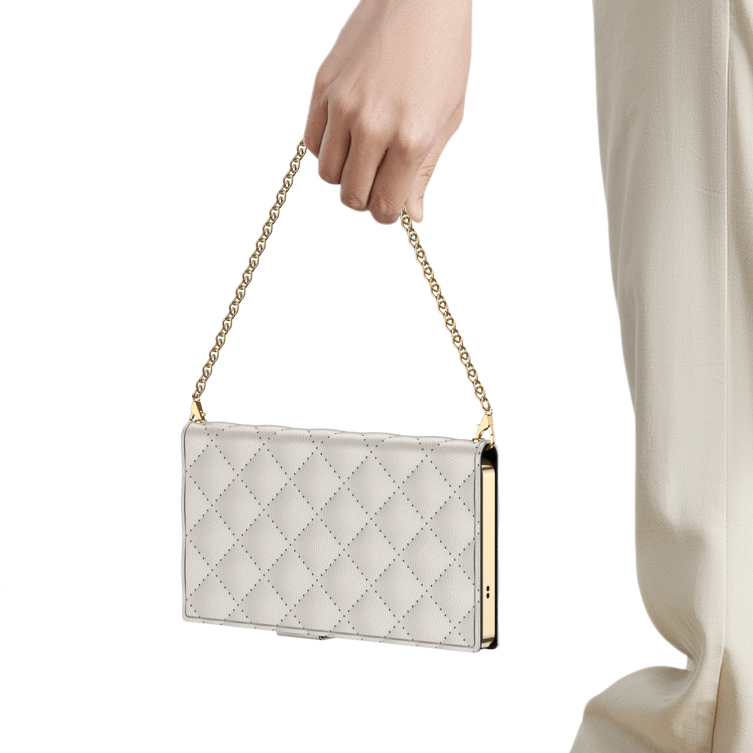 เหมาะสำหรับเคสโทรศัพท์มือถือ Samsung S25Ultra/24U/23U ช่องเสียบการ์ดลายเพชรใหม่พร้อมโซ่