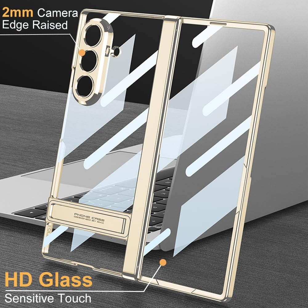 適用於三星Z Fold7/6/5/4/3透明凱旋支架保護殼