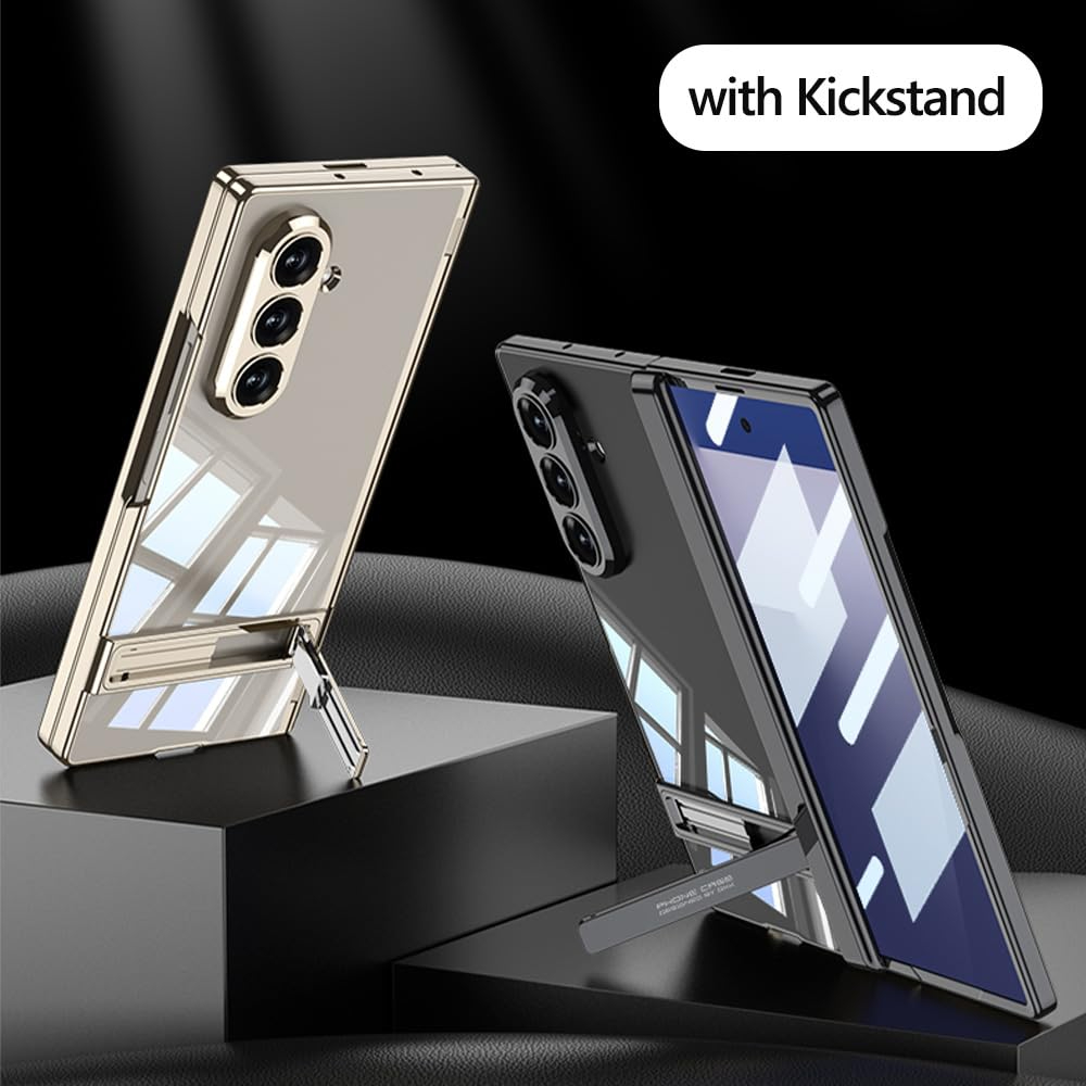 適用於三星Z Fold7/6/5/4/3透明凱旋支架保護殼