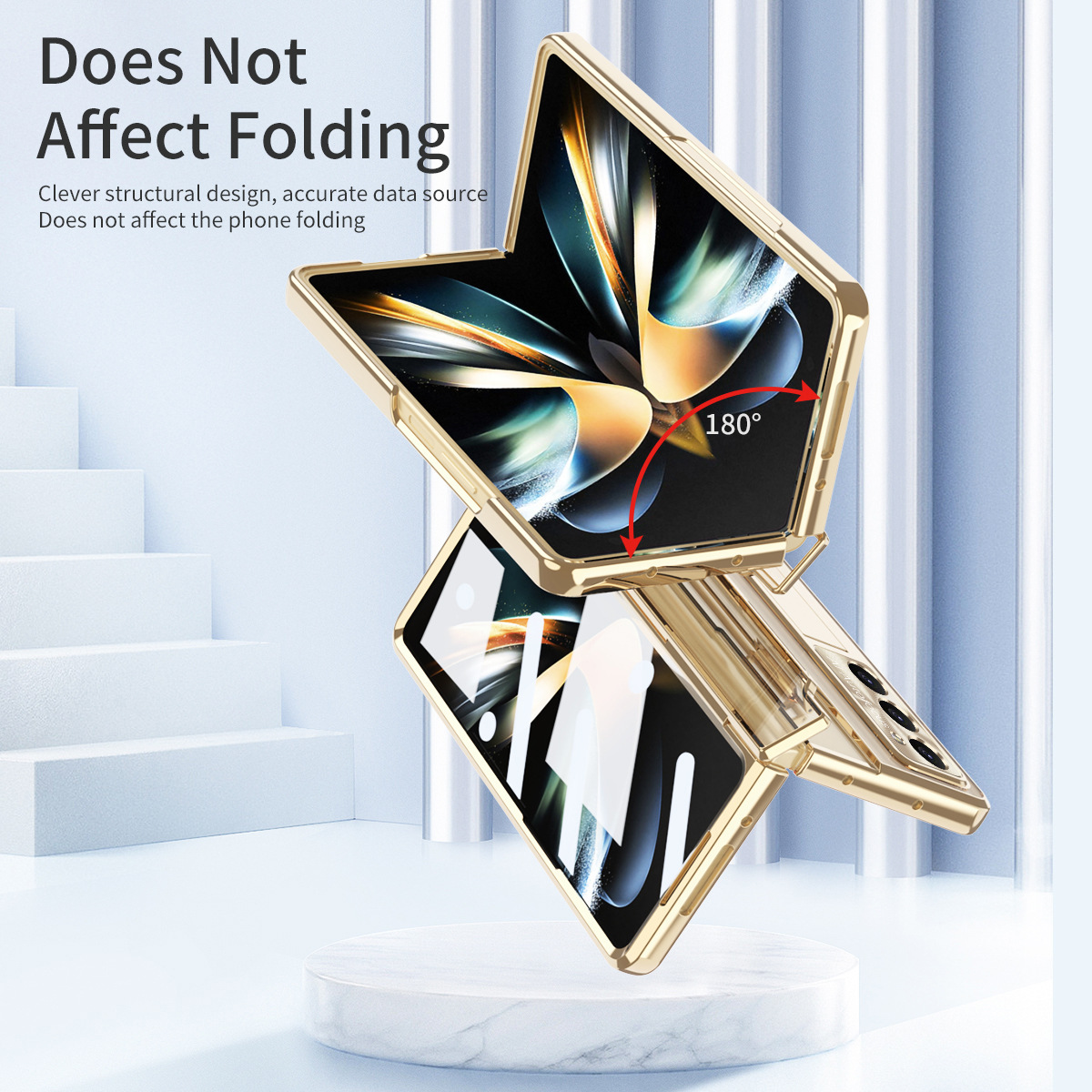 適用於三星 Galaxy Z Fold8/7/6/5/4/3 5G新款透明平整鉸鏈手機殼