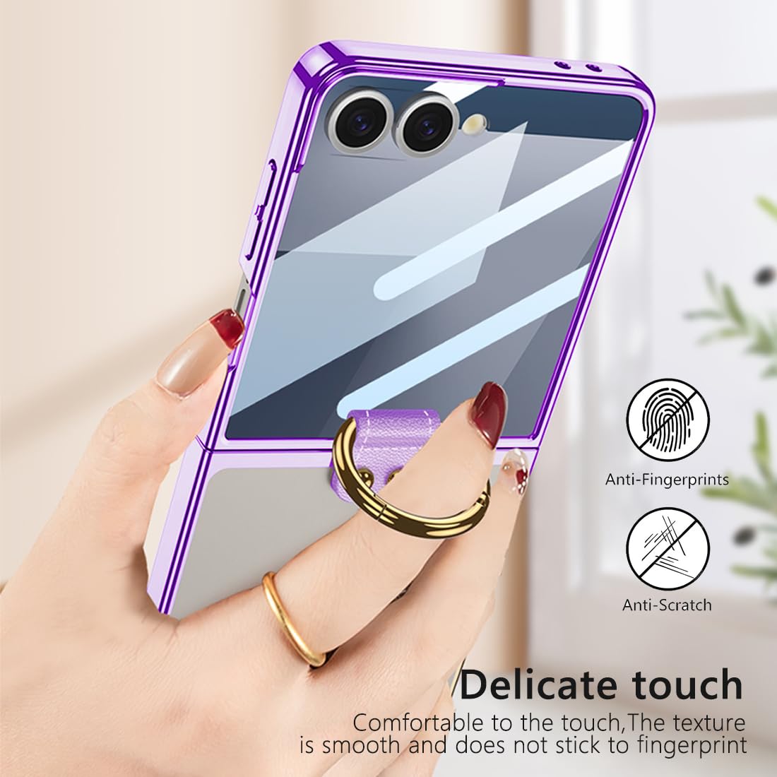 全新透明玻璃手機殼適用於三星 Galaxy Z Flip7/6/5/4/3 5G