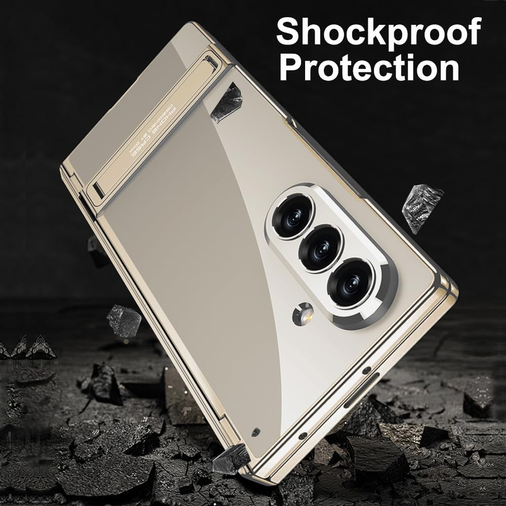 適用於三星Z Fold7/6/5/4/3透明凱旋支架保護殼