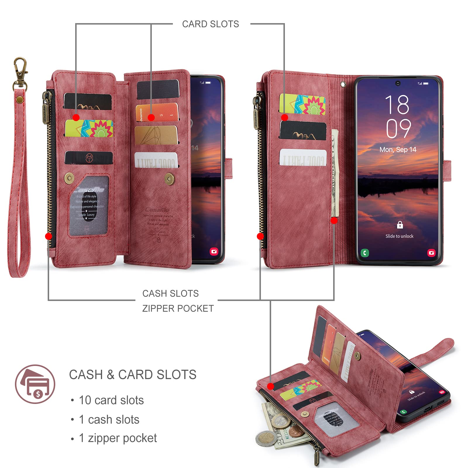 豪華復古錢包式手機殼適用於 Galaxy Z Fold7/6/5/4/3