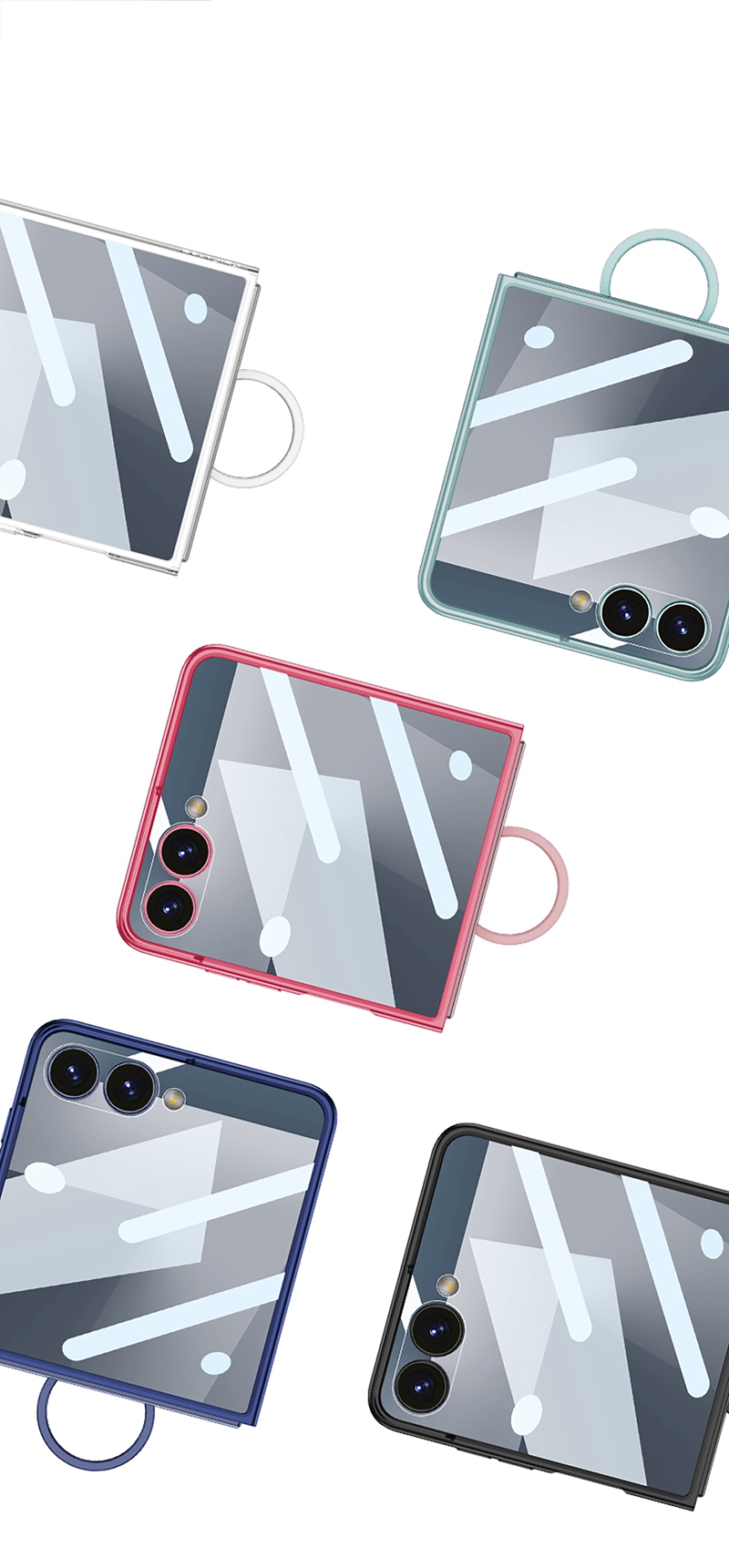 GKK防震哑光硬电脑保护手机外壳，带戒指支架屏幕保护后盖外壳，适用于三星Galaxy Z Flip 7