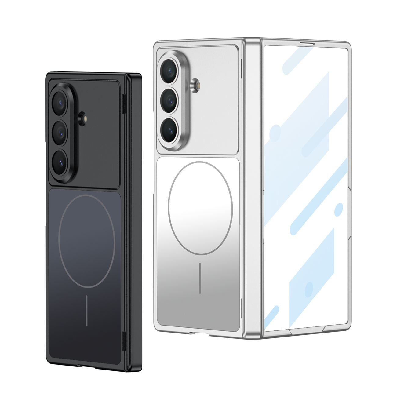 適用於三星Z Fold7/6新款純色無線充磁吸鉸鏈全包保護殼