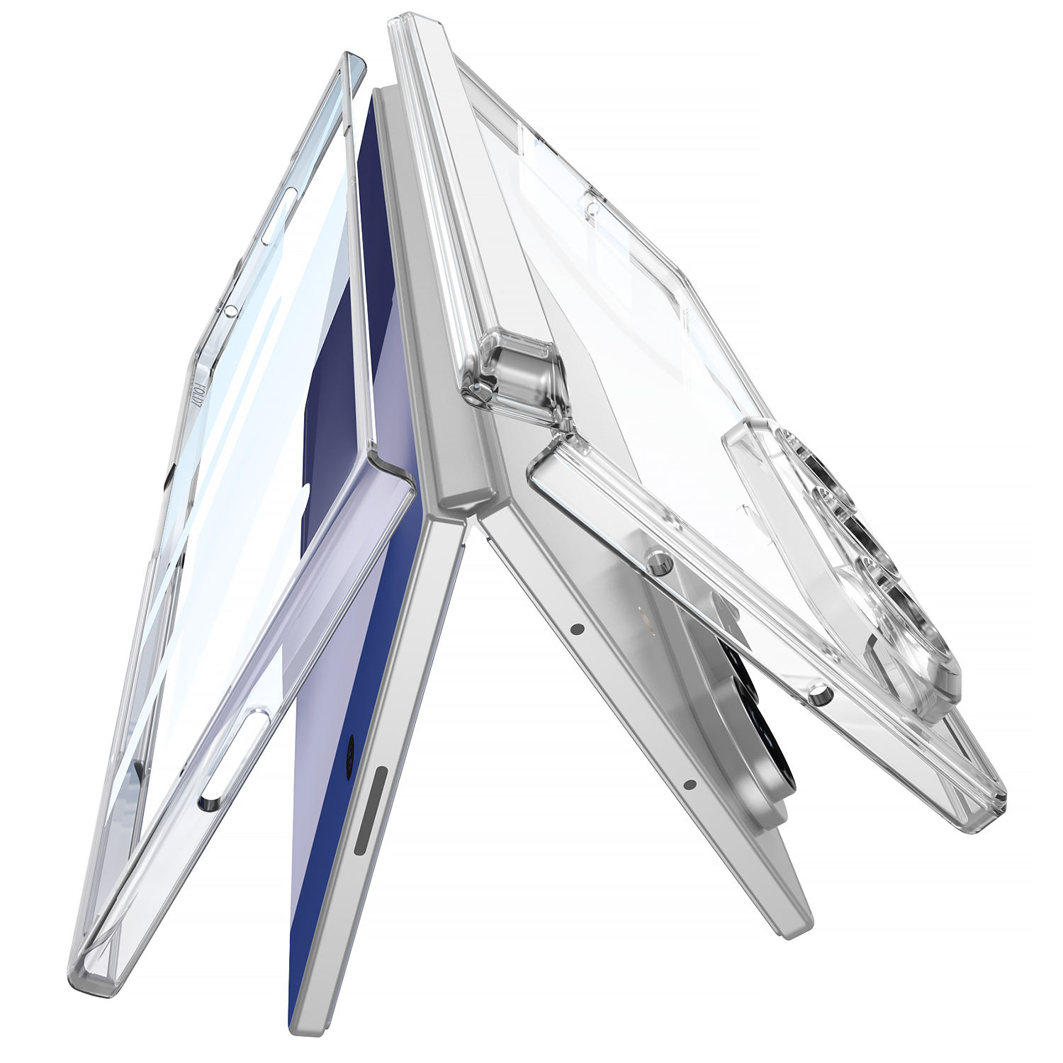 適用於三星Z Fold7/6/5新款原裝高品質透明磁吸保護殼