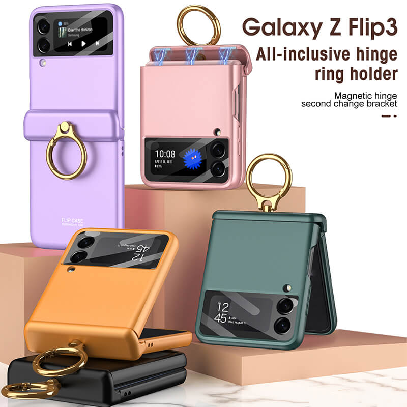 เหมาะสำหรับ Samsung Z Flip4/3 เคสโทรศัพท์ป้องกันบานพับกันกระแทกแบบรวมทุกอย่าง