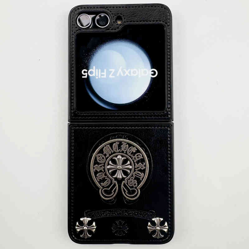 適用於三星Z Flip6/5/4/3新款立體浮雕潮牌聯名款折疊殼
