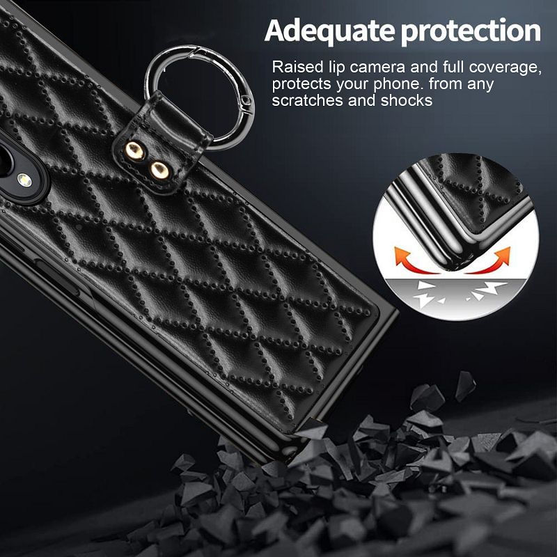 SUITABLE FOR SAMSUNG Z FOLD4/3 HIGH-END FASHION RING MOBILE PHONE CASE