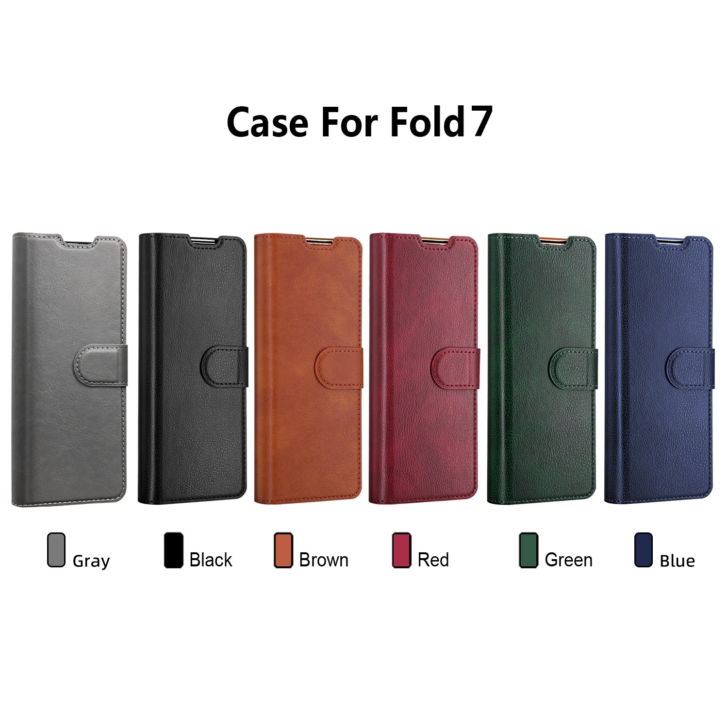 適用於三星Z Fold7/6新款磁吸翻蓋插卡皮套