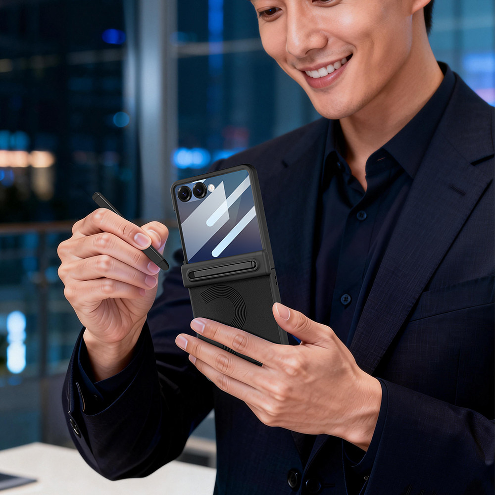 適用於三星Z Flip7/6新款鉸鏈附筆全包保護殼