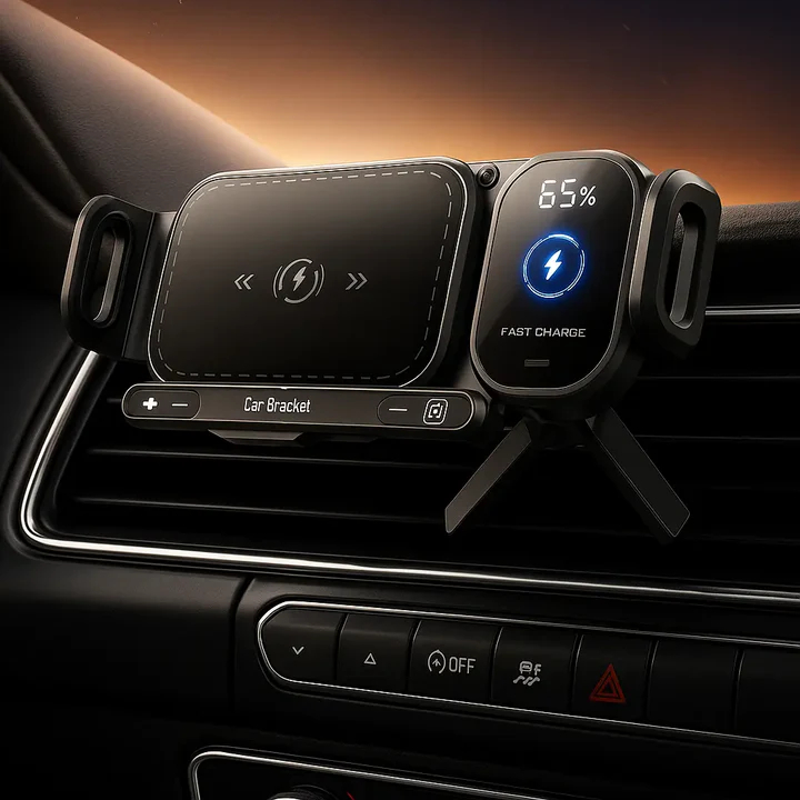 360度旋轉無線車載支架，折疊屏大屏通用版