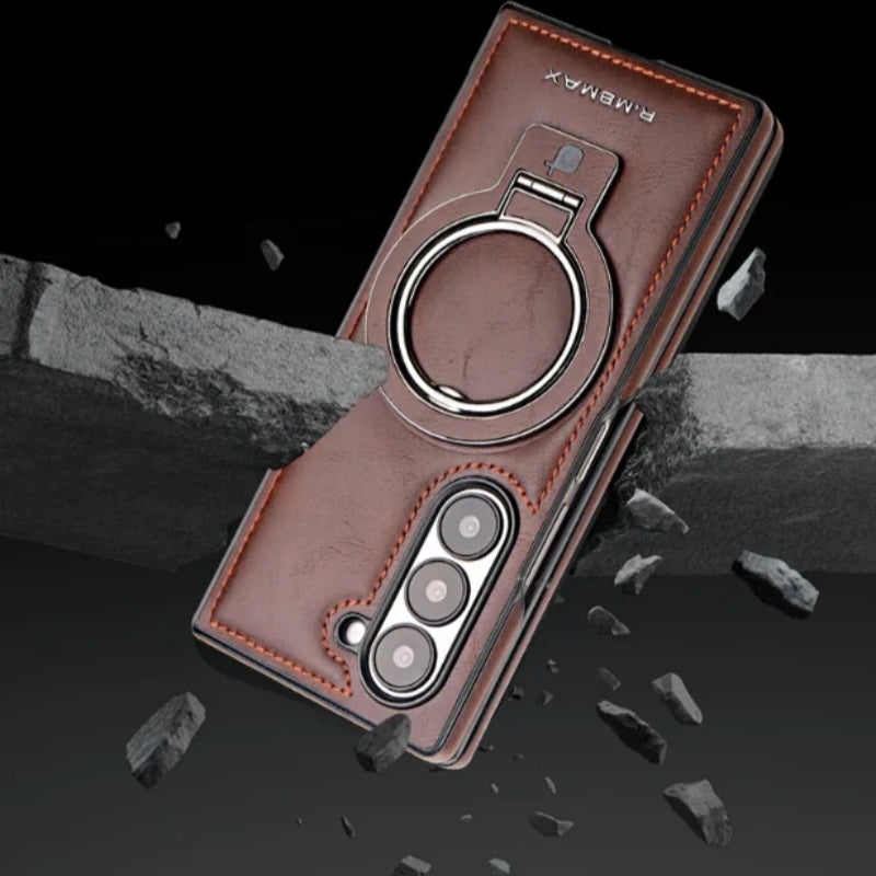 เหมาะสำหรับ Samsung Z Fold6/5/4/3 เคสหนังขาตั้งใหม่