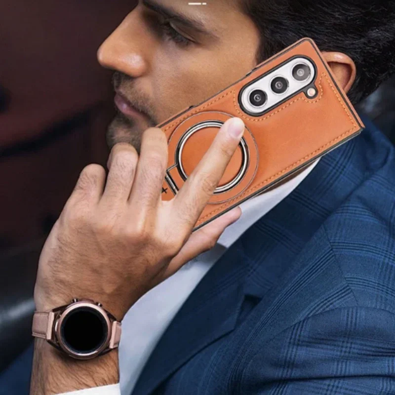 เหมาะสำหรับ Samsung Z Fold6/5/4/3 เคสหนังขาตั้งใหม่