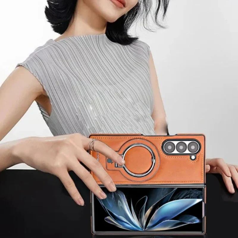 เหมาะสำหรับ Samsung Z Fold6/5/4/3 เคสหนังขาตั้งใหม่