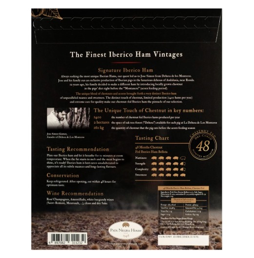 48 Months Chestnut Fed Iberico Ham Bellota 50g