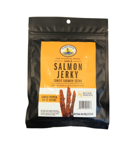 Garlic & Pepper Candied Salmon Jerky