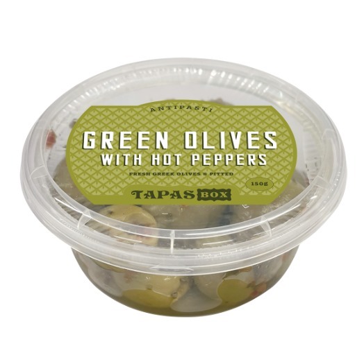 Green Olives Pitted With Hot Peppers