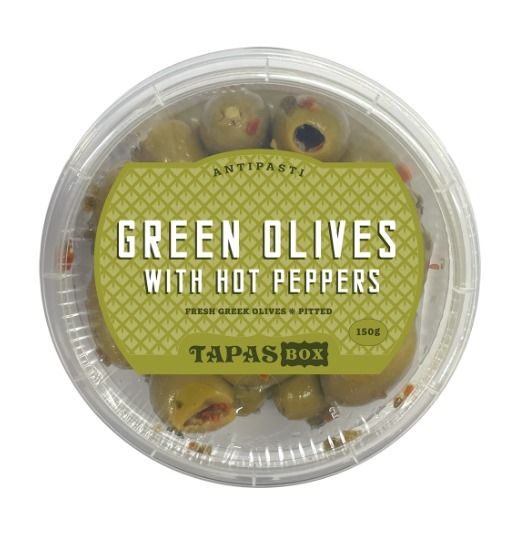 Green Olives Pitted With Hot Peppers