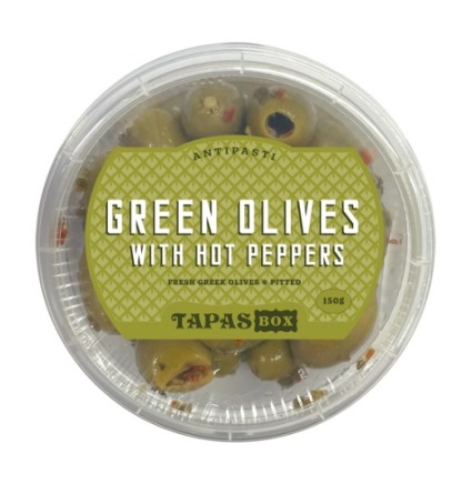 Green Olives Pitted With Hot Peppers