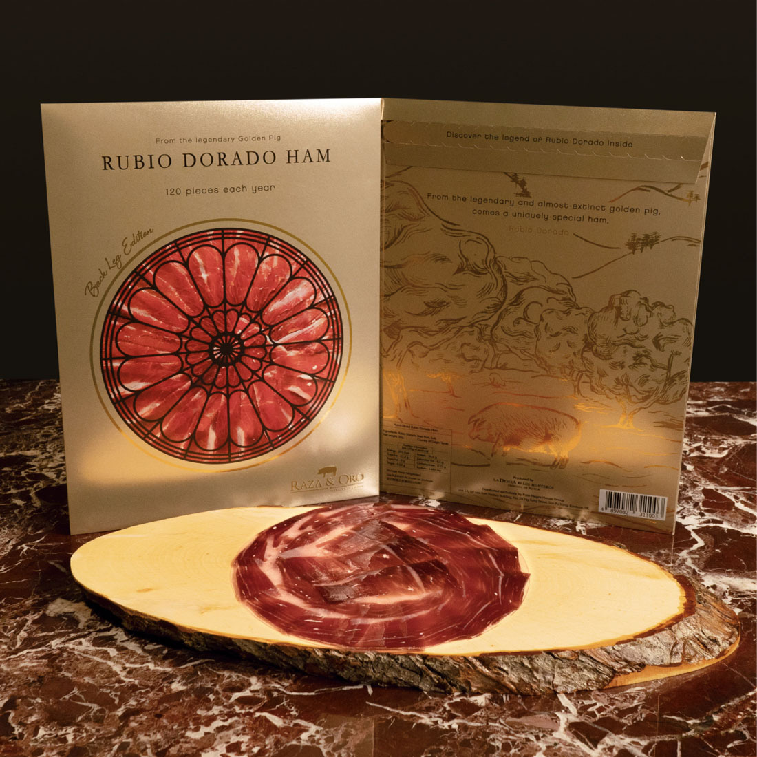 Raza & Oro-Hand-Sliced Rubio Dorado Ham Gift Pack 50g