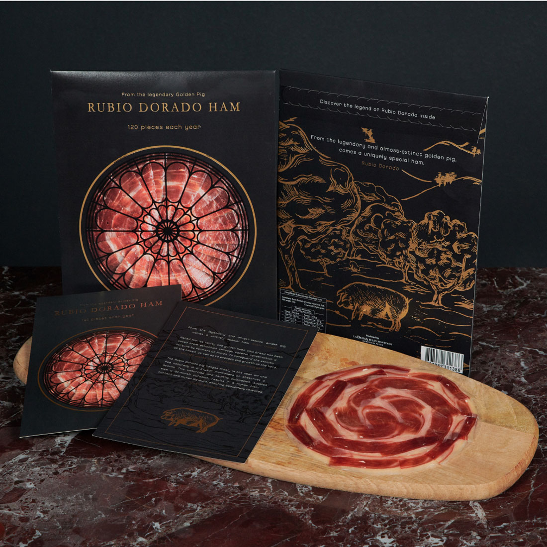Raza & Oro-Hand-Sliced Rubio Dorado Shoulder Ham Gift Pack 50g