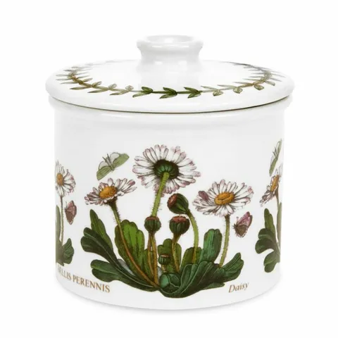 Portmeirion Botanic Garden Seconds Covered Sugar Dish Daisy Motif