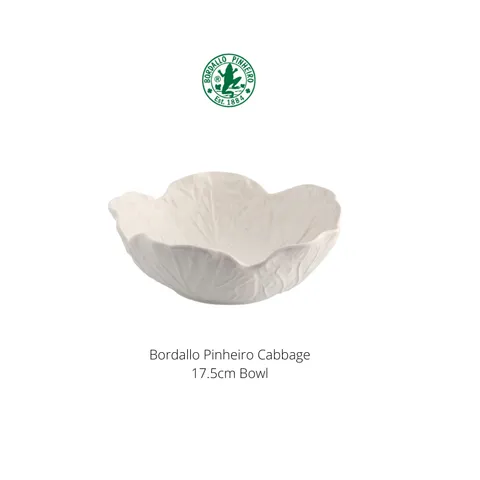 Bordallo Pinheiro Cabbage 17.5cm Bowl Cream