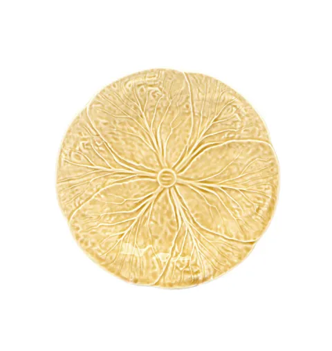 Bordallo Cabbage Dinner Plate by Van Verre, Sahara Yellow