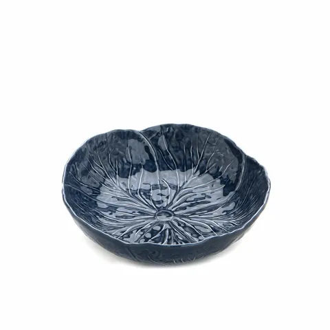 Bordallo Cabbage 22.5cm Bowl by Van Verre, Delfts Blue