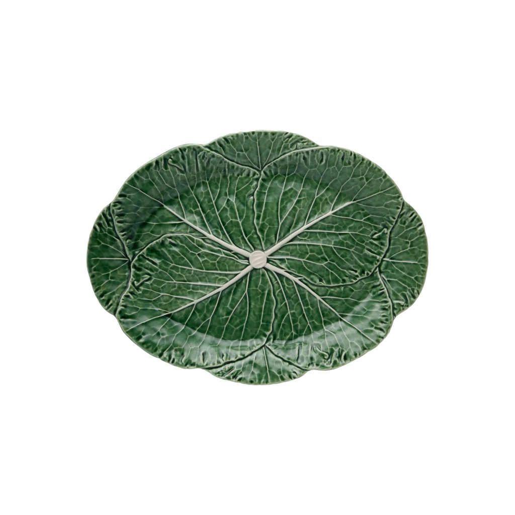 Bordallo Pinheiro Cabbage Oval Platter 43 Green