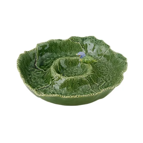 Bordallo Pinheiro Cineraria Chip & Dip With Bird