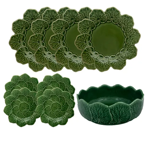 Bordallo Pinheiro Geranium Set of 9pc
