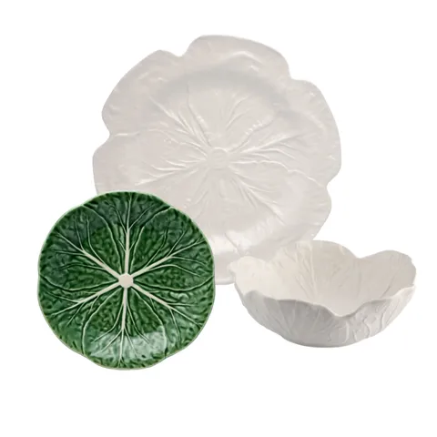 Bordallo Pinheiro Cabbage Dinnerware Set of 12