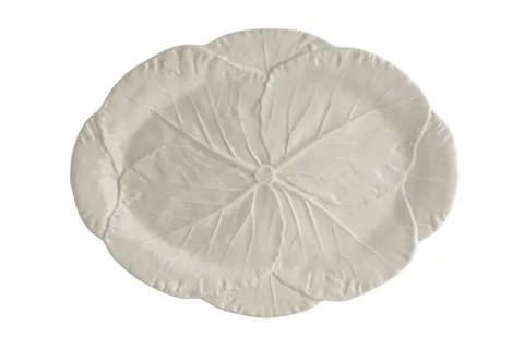 Bordallo Pinheiro Cabbage Large Oval Platter 43 Cream