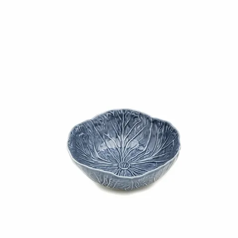 Bordallo Cabbage 17.5cm Bowl by Van Verre, Delft Blue