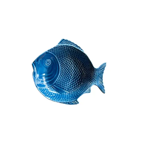 Coldar Fish Soup Plate Blue