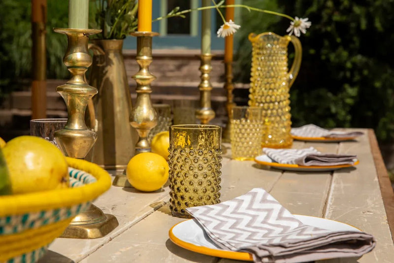 Klimchi Bonsai Green Hobnail Tumblers (set of 6)