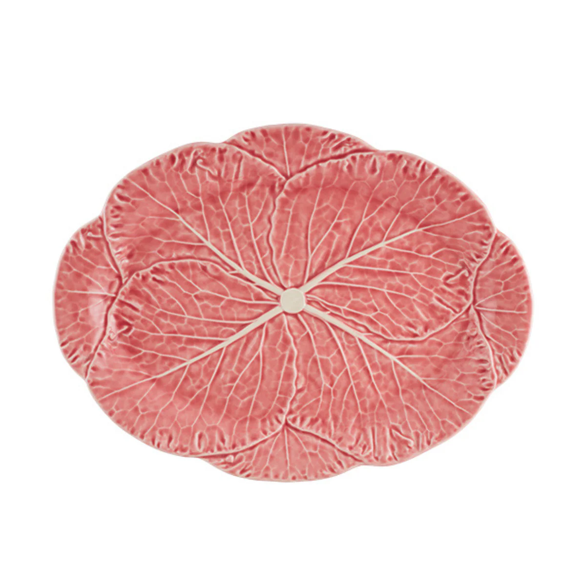 Bordallo Pinheiro Cabbage Pink Large Oval Platter 43