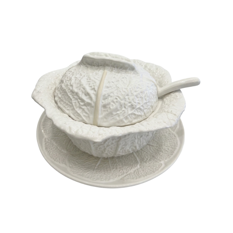 Coldar Portuguese Cabbage Tureen Extra Large White