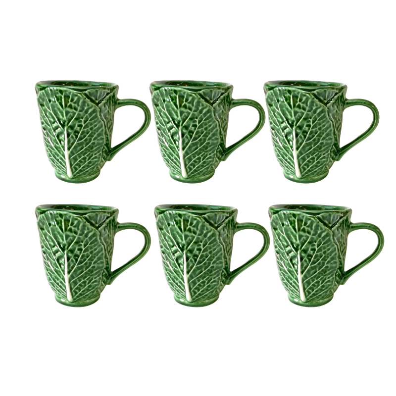 Coldar Portuguese Cabbage Mug 0.25L Green Set of 6